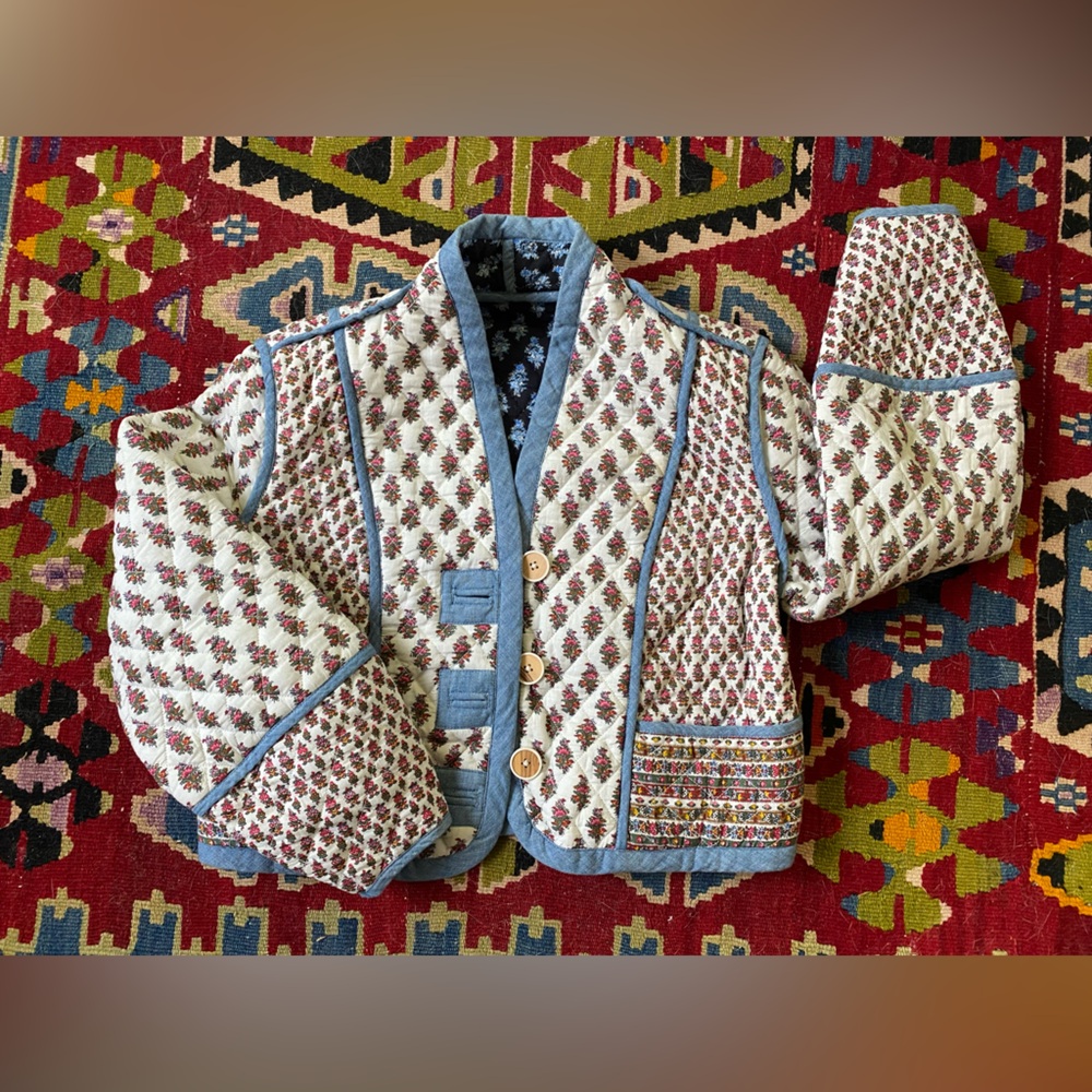 Veronica Beard Kamili Cream Multi Reversible Jacket